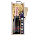 Buy & Send Chapel Down Rose English Sparkling Wine 75cl & Truffles, Wooden Box