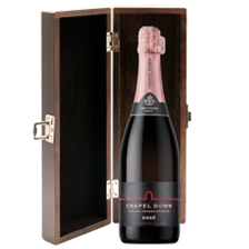 Buy & Send Chapel Down Rose English Sparkling Wine 75cl in Elm Wood Gift Box