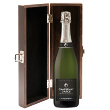 Buy & Send Chassenay d'Arce Cuvee Premiere Brut Champagne 75cl in Elm Wood Gift Box