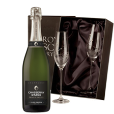 Buy & Send Chassenay d'Arce Cuvee Premiere Brut Champagne 75cl With Diamante Crystal Flutes