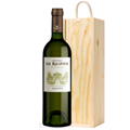 Buy & Send Chateau De Respide Bordeaux Blanc 75cl White Wine In Pine Wooden Gift Box