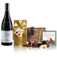 Buy & Send Chateauneuf-du-Pape Facelie Collection Bio M.Chapoutier 75cl Red Wine And Chocolates Hamper