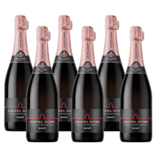 Buy & Send Crate of 6 Chapel Down Rose English Sparkling Wine 75cl (6x75cl)
