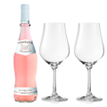 Buy & Send Cuvee Constance Cotes de Provence Rose Wine 75cl And Crystal Classic Collection Wine Glasses