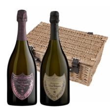 Buy & Send Dom Perignon Brut and Rose Twin Hamper (2x75cl)