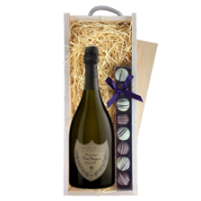 Buy & Send Dom Perignon Cuvee Prestige Brut 2015 Champagne 75cl & Truffles, Wooden Box