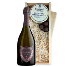 Buy & Send Dom Perignon Vintage Rose 75cl 2008 And Milk Sea Salt Charbonnel Chocolates Box