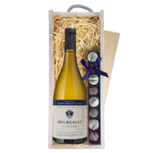 Buy & Send Domaine Alain Chalet & Fils Meursault 75cl White Wine & Truffles, Wooden Box