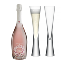 Buy & Send Drusian Spumante Rose Mari with LSA Moya Flutes