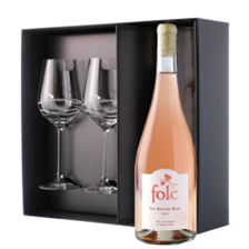 Buy & Send Folc English Rose Wine 75cl And Diamante Venezia Glasses Gift Box Set