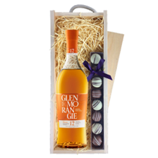 Buy & Send Glenmorangie Original 12 Year Old Whisky 70cl & Truffles, Wooden Box