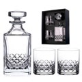 Buy & Send Diamante Grosvenor Crystal Whiskey Decanter Set – 3 Pieces