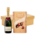 Buy & Send Half Bottle Of Moet and Chandon Brut Champagne 37.5cl And Chocolates In Gift Hamper