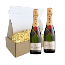 Buy & Send Half Bottle Of Moet and Chandon Brut Champagne 37.5cl Duo Postal Box