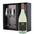 Buy & Send Halfpenny Green Bacchus 75cl White Wine And Diamante Venezia Glasses Gift Box Set