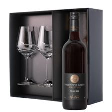 Buy & Send Halfpenny Green Penny Red Wine 75cl And Diamante Venezia Glasses Gift Box Set