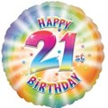 Buy & Send Happy 21st Birthday Helium Balloon