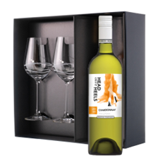 Buy & Send Head over Heels Chardonnay 75cl White Wine And Diamante Venezia Glasses Gift Box Set