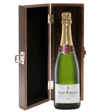 Buy & Send Jules Feraud Brut Champagne 75cl in Elm Wood Gift Box