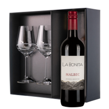 Buy & Send La Bonita Malbec 75cl Red Wine And Diamante Venezia Glasses Gift Box Set