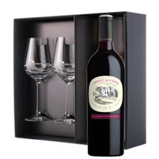 Buy & Send La Forge Cabernet Sauvignon 75cl Red Wine And Diamante Venezia Glasses Gift Box Set