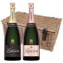 Buy & Send Lanson Le Creation Brut & Rose Duo Magnum Hamper (2x150cl)