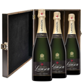 Buy & Send Lanson Le Black Creation Brut Champagne 75cl Treble Elm Wood Gift Boxed (3x75cl)