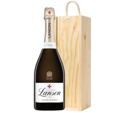 Buy & Send Lanson Le Blanc de Blancs Champagne 75cl In Pine Wooden Gift Box