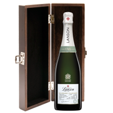 Buy & Send Lanson Le Green Bio-Organic Champagne 75cl in Elm Wood Gift Box