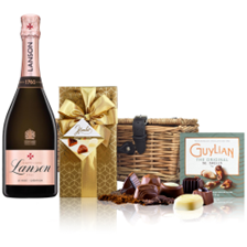 Buy & Send Lanson Le Rose Creation Champagne 75cl And Chocolates Hamper