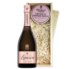 Buy & Send Lanson Le Rose Creation Champagne 75cl And Pink Marc de Charbonnel Chocolates Box