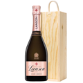 Buy & Send Lanson Le Rose Creation Champagne 75cl In Pine Wooden Gift Box