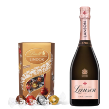 Buy & Send Lanson Le Rose Creation Champagne 75cl With Lindt Lindor Assorted Truffles 200g