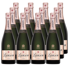 Buy & Send Lanson Le Rose Label Champagne 75cl Case of 12 Champagne