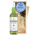 Buy & Send Laphroaig 10 Year Old Single Malt Whisky And Dark Sea Salt Charbonnel Chocolates Box