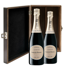 Buy & Send Laurent Perrier Demi-Sec NV 75cl Double Elm Wood Gift Boxed (2x75cl)