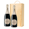 Buy & Send Laurent Perrier Demi-Sec NV 75cl Double Pine Wooden Gift Boxed (2x75cl)