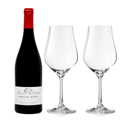 Buy & Send Les Violettes Cotes du Rhone 75cl Red Wine And Crystal Classic Collection Wine Glasses