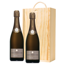 Buy & Send Louis Roederer Brut Vintage 2015 75cl Double Pine Wooden Gift Boxed (2x75cl)