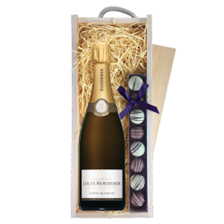 Buy & Send Louis Roederer Carte Blanche (Demi-Sec) & Truffles, Wooden Box