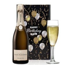 Buy & Send Louis Roederer Collection 245 Champagne 75cl And Flute Happy Birthday Gift Box