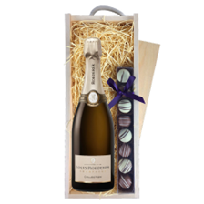 Buy & Send Louis Roederer Collection 245 Champagne 75cl & Truffles, Wooden Box