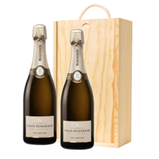 Buy & Send Louis Roederer Collection 245 Champagne 75cl Double Pine Wooden Gift Boxed (2x75cl)