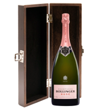 Buy & Send Magnum of Bollinger Rose Champagne 1.5L in Elm Wood Gift Box