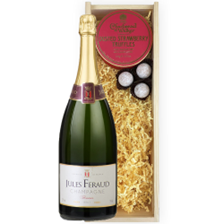 Buy & Send Magnum of Jules Feraud Champagne 1.5L And Strawberry Charbonnel Truffles Magnum Box