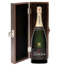 Buy & Send Magnum of Lanson Le Black Creation 150cl in Elm Wood Gift Box