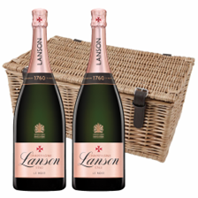 Buy & Send Magnum of Lanson Le Rose Creation Champagne 150cl Duo Magnum Hamper (2x150cl)