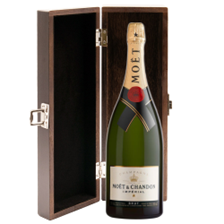 Buy & Send Magnum of Moet & Chandon Brut Imperial 1.5L in Elm Wood Gift Box