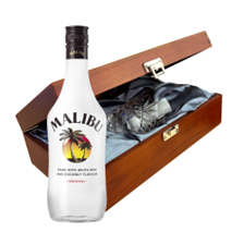 Buy & Send Malibu Original Coconut Rum 70cl In Luxury Box With Royal Scot Glass