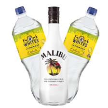 Buy & Send Malibu Original Coconut Rum 70cl with R.Whites Premium Lemonade Mixer